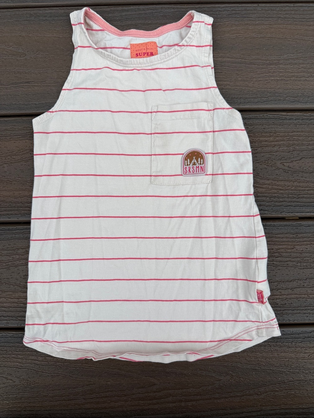 Kids Pink Striped Tank